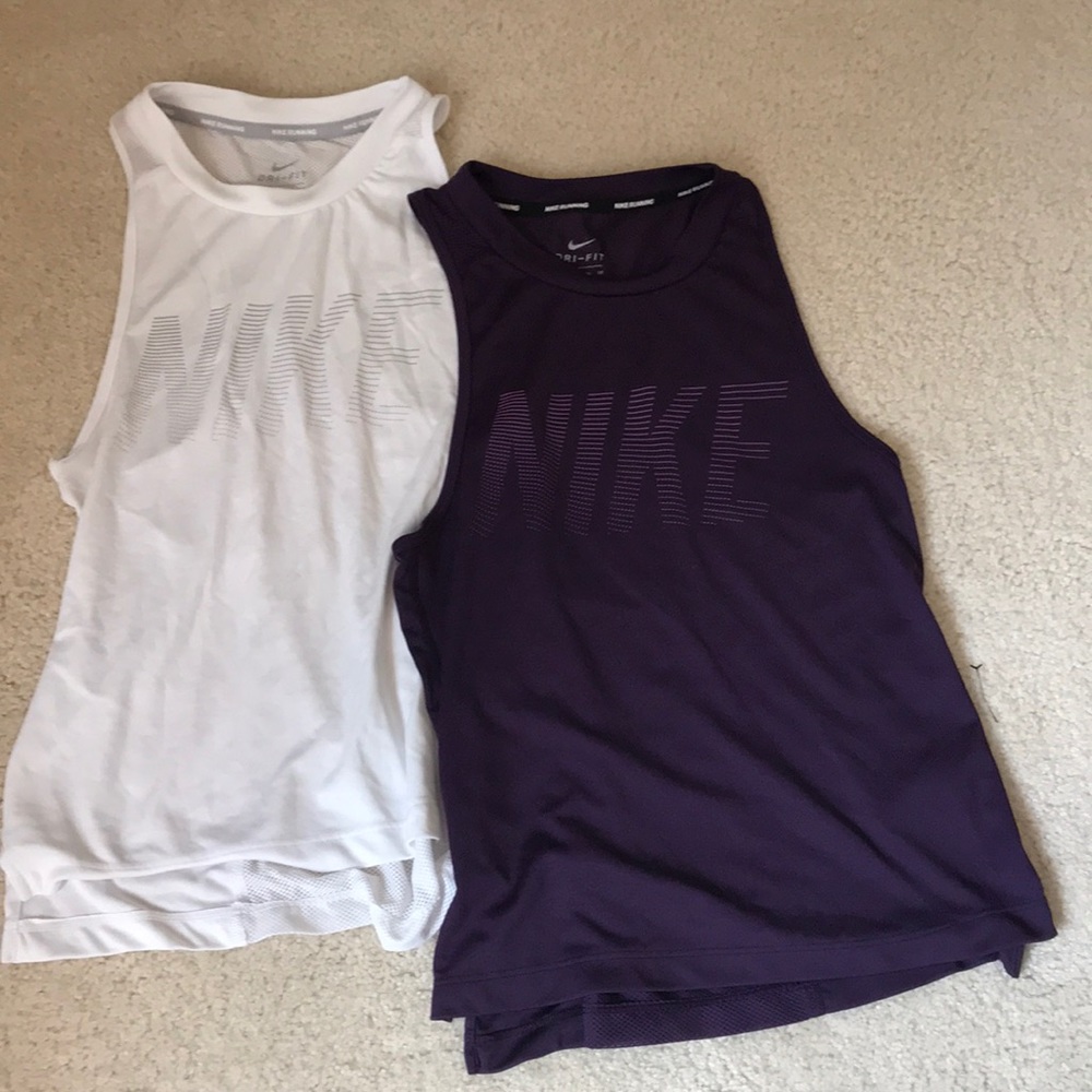 TWO nike dri-fit tank tops